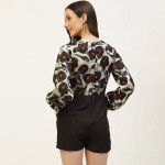 Off-Shoulder Printed with Layered Jumpsuit